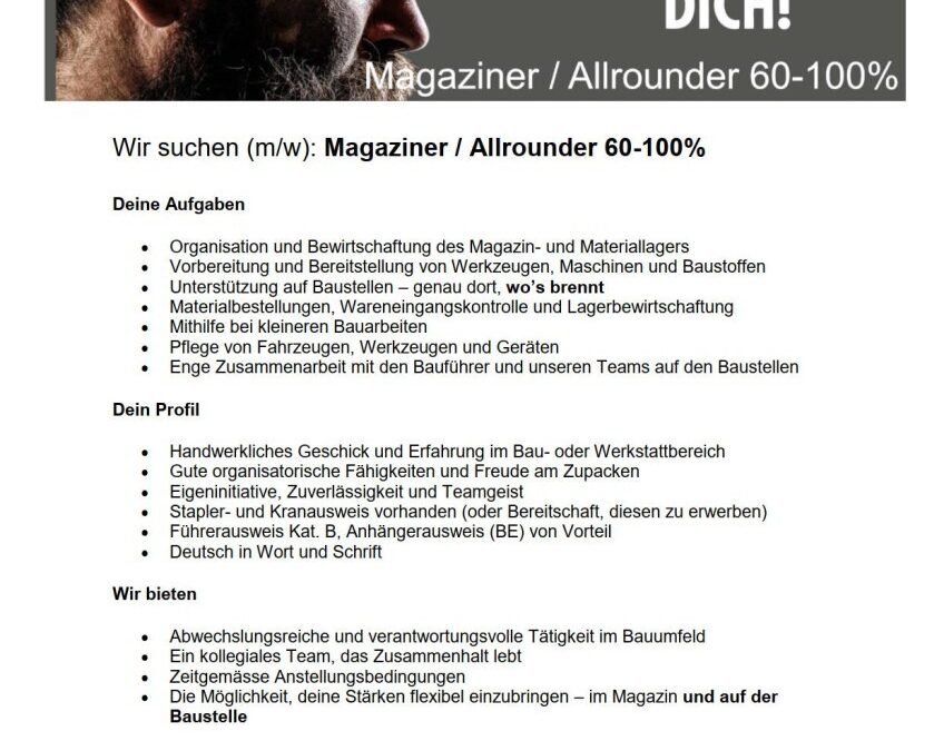 Magaziner / Allrounder 60-100%