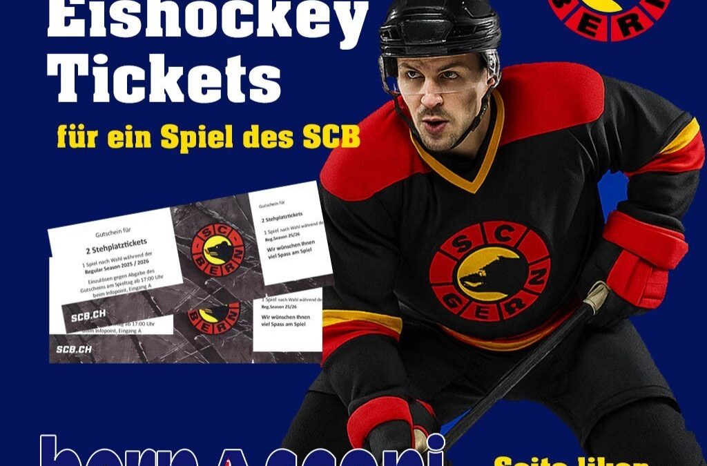 Verlosung 2 Stehplatztickets für ein Heimspiel des SCB Saison 25/26
